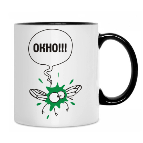 Кружка с принтом Окно!!!