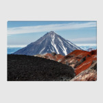 Вулканы, летний пейзаж полуострова Камчатка