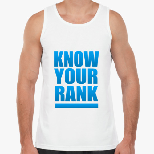 Майка с принтом  Rank