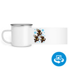 Кружка металлическая белая (круговая запечатка)