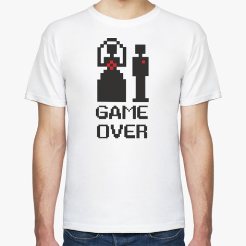 Футболка с принтом game over