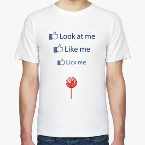 Футболка с принтом Lick me