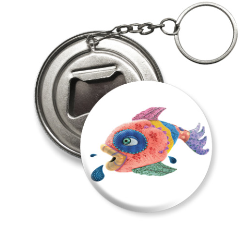Брелок-открывашка с принтом Рыбка