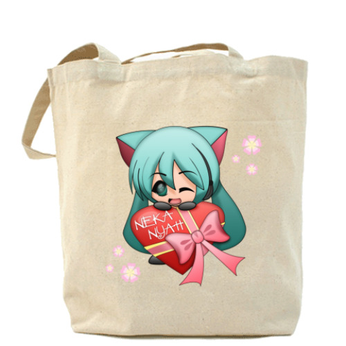 Сумка шоппер с принтом Мику