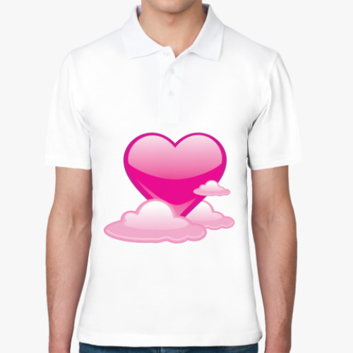 Рубашка поло с принтом Сердце