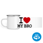 Кружка металлическая белая (круговая запечатка)