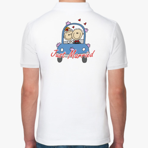 Рубашка поло с принтом Just Married