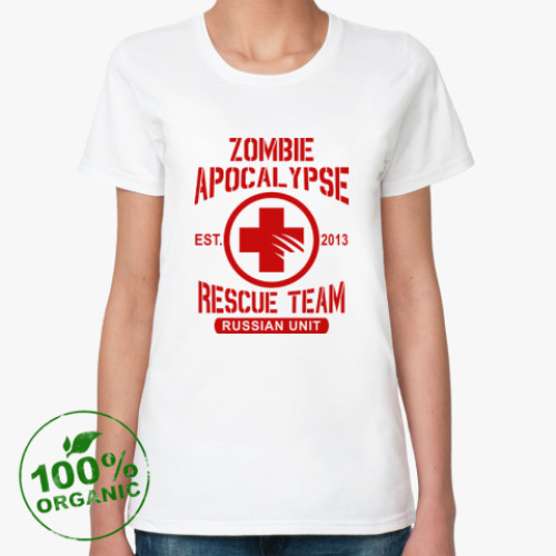 Женская футболка из органик-хлопка Zombie Apocalypse Rescue Team