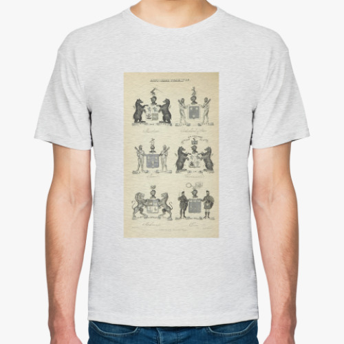 Футболка с принтом Гербы (винтажная иллюстрация)