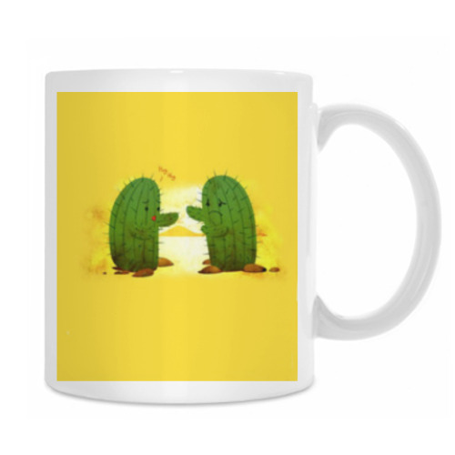 Кружка с принтом Кактус
