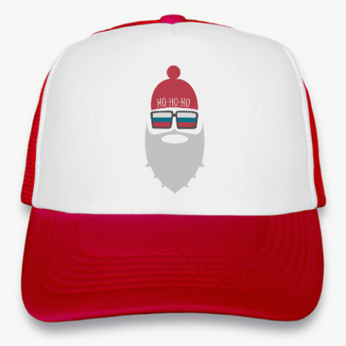 Кепка-тракер с принтом Дед мороз