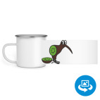 Кружка металлическая белая (круговая запечатка)