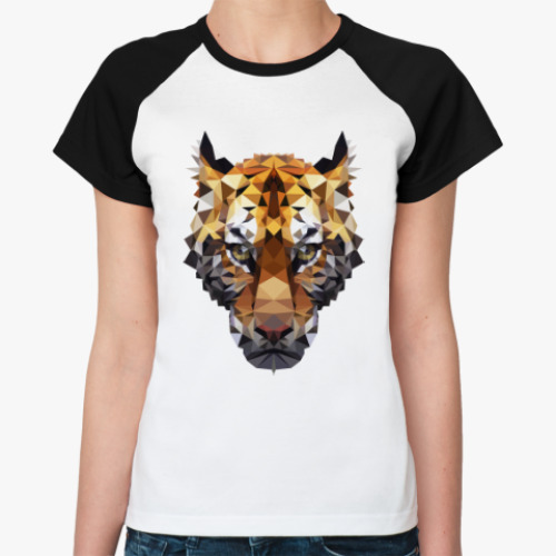 Женская футболка реглан Тигр / Tiger