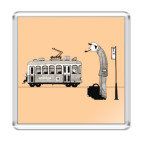 Магнит 6.5 x 6.5 см Трамвай №10