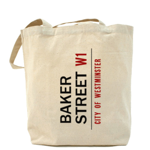 Сумка шоппер с принтом Baker Street 221b