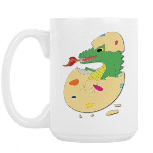 Кружка с принтом 'Дракоша в яйце'