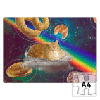 Космический кот на облаке