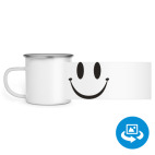 Кружка металлическая белая (круговая запечатка)