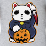 Halloween Maneki Neko и тыква
