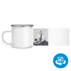 Кружка металлическая белая (круговая запечатка)