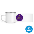 Кружка металлическая белая (круговая запечатка)