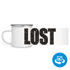 Кружка металлическая белая (круговая запечатка)