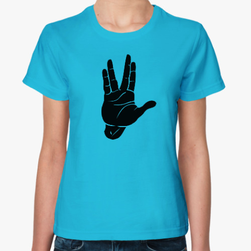Женская футболка Star Trek жест Спока