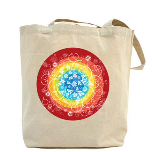 Сумка шоппер с принтом  Цветочный гипноз