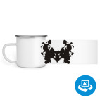 Кружка металлическая белая (круговая запечатка)