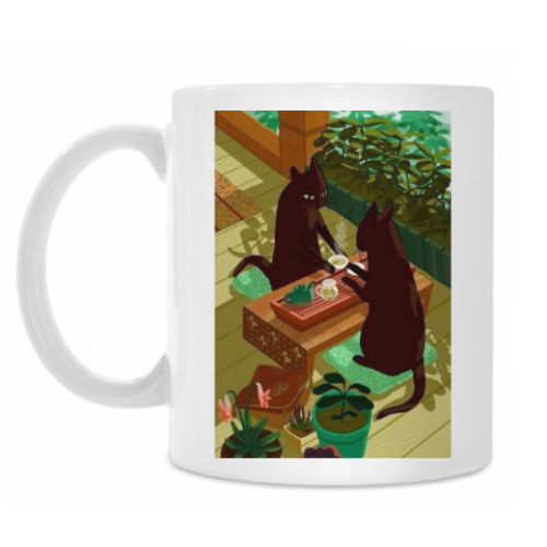 Кружка Коты пьют чай