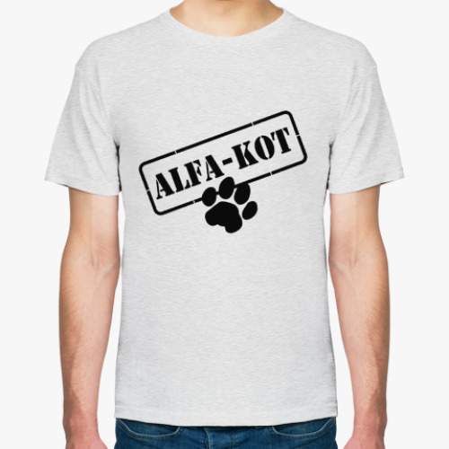 Футболка с принтом Альфа-кот