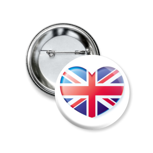 Значок 37мм с принтом England