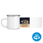 Кружка металлическая белая (круговая запечатка)