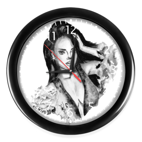 Часы с принтом Девушка