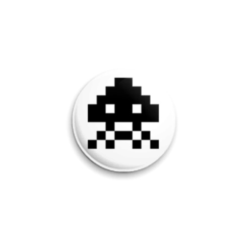 Значок 25мм с принтом Space Invader