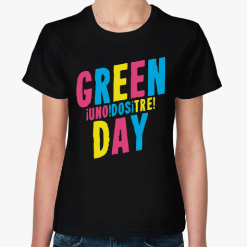 Женская футболка Green Day Uno Dos Tre
