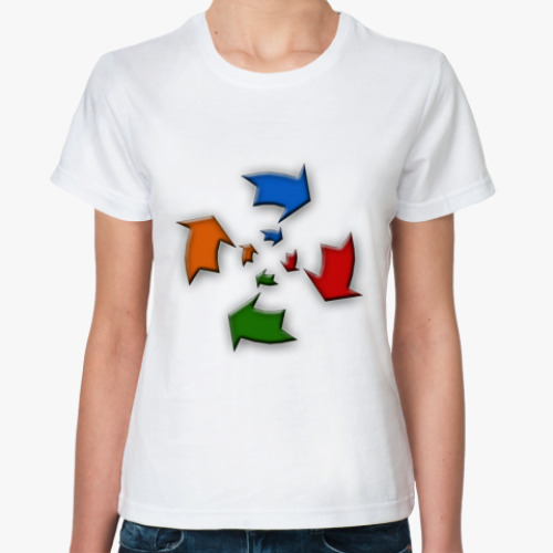 Классическая футболка с принтом Круговорот