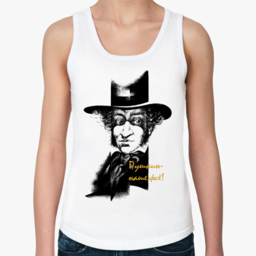 Женская майка с принтом Пушкин