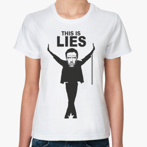 Классическая футболка с принтом This is LIES