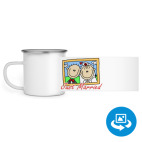 Кружка металлическая белая (круговая запечатка)