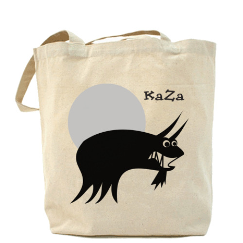 Сумка шоппер с принтом Злая КаZа