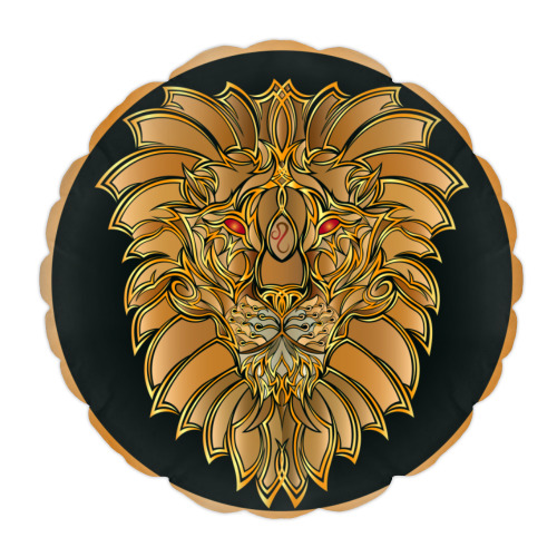 Подушка с принтом Лев знак зодиака