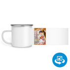 Кружка металлическая белая (круговая запечатка)