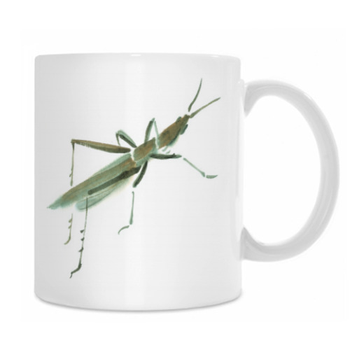 Кружка с принтом Кузнечик