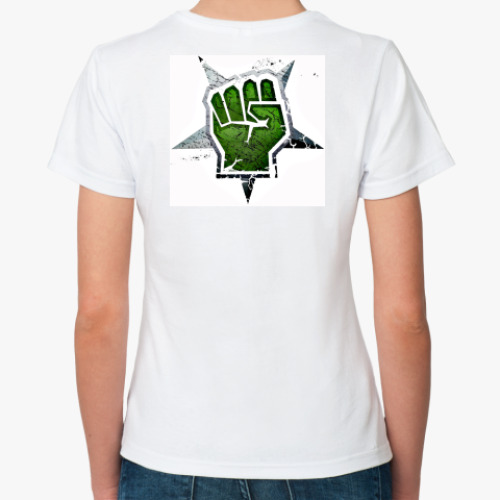 Классическая футболка с принтом  футболка Свобода