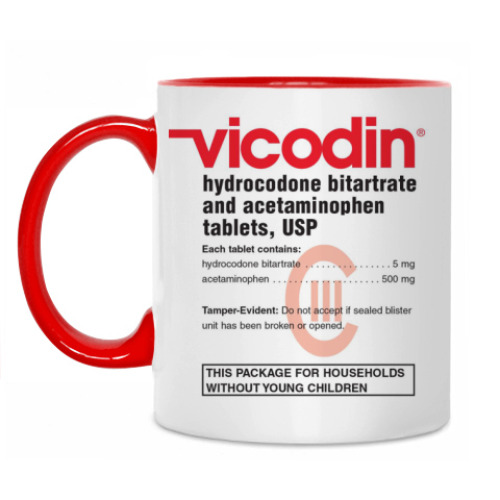 Кружка с принтом Vicodin