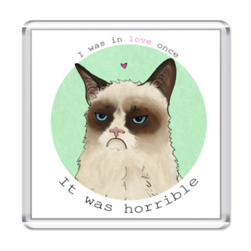 Магнит с принтом Grumpy Cat