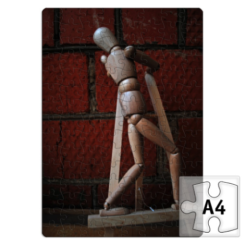 Пазл с принтом  'Деревянный человек'