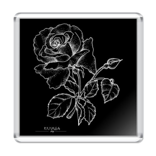 Магнит с принтом Клумба