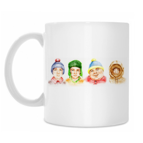 Кружка с принтом Герои Сауспарка